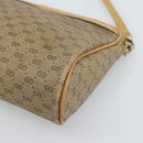 GUCCI Micro GG Supreme Shoulder Bag PVC Beige Gold Auth ti3980-9