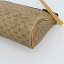 GUCCI Micro GG Supreme Shoulder Bag PVC Beige Gold Auth ti3980-15