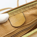 GUCCI Micro GG Supreme Shoulder Bag PVC Beige Gold Auth ti3980-12