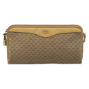 GUCCI Micro GG Supreme Shoulder Bag PVC Beige Gold Auth ti3980-13