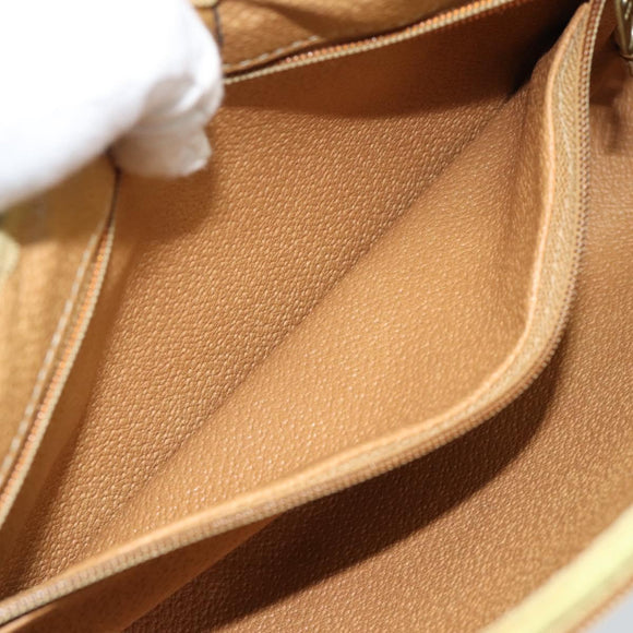 GUCCI Micro GG Supreme Shoulder Bag PVC Beige Gold Auth ti3980