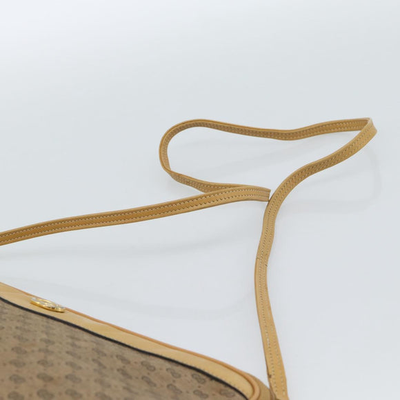 GUCCI Micro GG Supreme Shoulder Bag PVC Beige Gold Auth ti3980