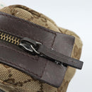 GUCCI GG Canvas Web Sherry Line Pouch Beige 256639 Auth ti3981-8