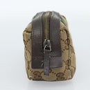 GUCCI GG Canvas Web Sherry Line Pouch Beige 256639 Auth ti3981-3