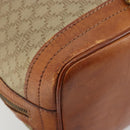 CELINE Macadam Canvas Shoulder Bag PVC Beige Gold Auth ti3982-11
