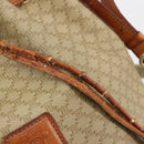 CELINE Macadam Canvas Shoulder Bag PVC Beige Gold Auth ti3982-15