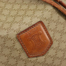 CELINE Macadam Canvas Shoulder Bag PVC Beige Gold Auth ti3982-16