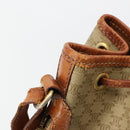 CELINE Macadam Canvas Shoulder Bag PVC Beige Gold Auth ti3982-17