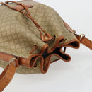 CELINE Macadam Canvas Shoulder Bag PVC Beige Gold Auth ti3982-6