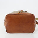 CELINE Macadam Canvas Shoulder Bag PVC Beige Gold Auth ti3982-9