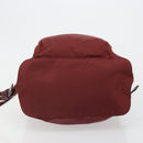 PRADA Backpack Nylon Red Silver Auth ti3983A-5
