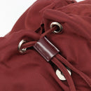 PRADA Backpack Nylon Red Silver Auth ti3983A-24