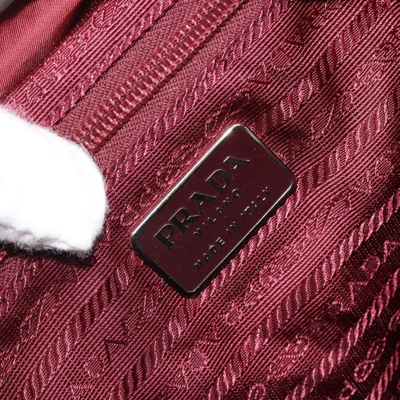 PRADA Backpack Nylon Red Silver Auth ti3983A