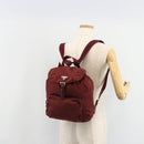 PRADA Backpack Nylon Red Silver Auth ti3983A-31