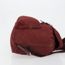 PRADA Backpack Nylon Red Silver Auth ti3983A-3