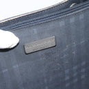 BURBERRY Nova Check Tote Bag PVC Navy Silver Auth ti3984-14