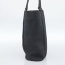 BURBERRY Nova Check Tote Bag PVC Navy Silver Auth ti3984-4