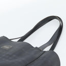 BURBERRY Nova Check Tote Bag PVC Navy Silver Auth ti3984-8