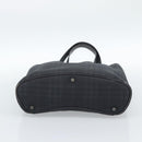 BURBERRY Nova Check Tote Bag PVC Navy Silver Auth ti3984-9