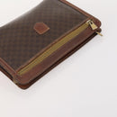 CELINE Macadam Canvas Clutch Bag PVC Leather 2 Set Brown Auth ti3985-13