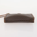 CELINE Macadam Canvas Clutch Bag PVC Leather 2 Set Brown Auth ti3985-15