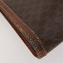 CELINE Macadam Canvas Clutch Bag PVC Leather 2 Set Brown Auth ti3985-16