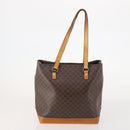 CELINE Macadam Canvas Clutch Bag PVC Leather 2 Set Brown Auth ti3985-2