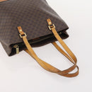 CELINE Macadam Canvas Clutch Bag PVC Leather 2 Set Brown Auth ti3985-5