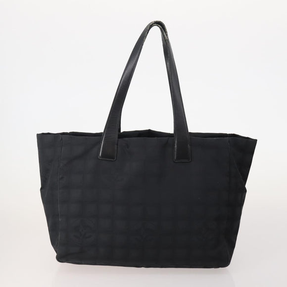 CHANEL New Travel Line Tote Bag Canvas 5 Set Black Gray Pink CC Auth ti3986