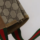 GUCCI GG Supreme Web Sherry Line Tote Bag PVC 2 Set Beige Auth ti3987-15