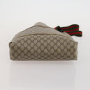 GUCCI GG Supreme Web Sherry Line Tote Bag PVC 2 Set Beige Auth ti3987-16