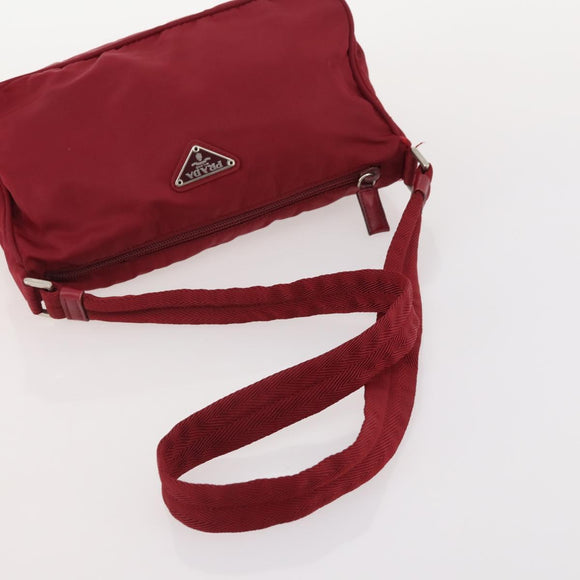 PRADA Shoulder Bag Nylon 2 Set Orange Red Auth ti3988