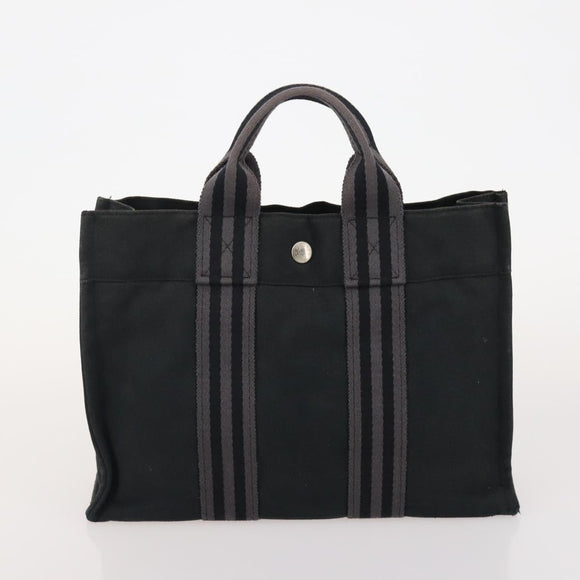 HERMES Fourre Tout Hand Bag Cotton 5 Set Red Gray Black Auth ti3989