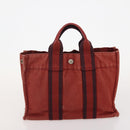 HERMES Fourre Tout Hand Bag Cotton 5 Set Red Gray Black Auth ti3989-17