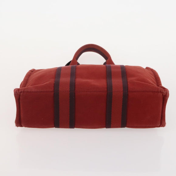 HERMES Fourre Tout Hand Bag Cotton 5 Set Red Gray Black Auth ti3989