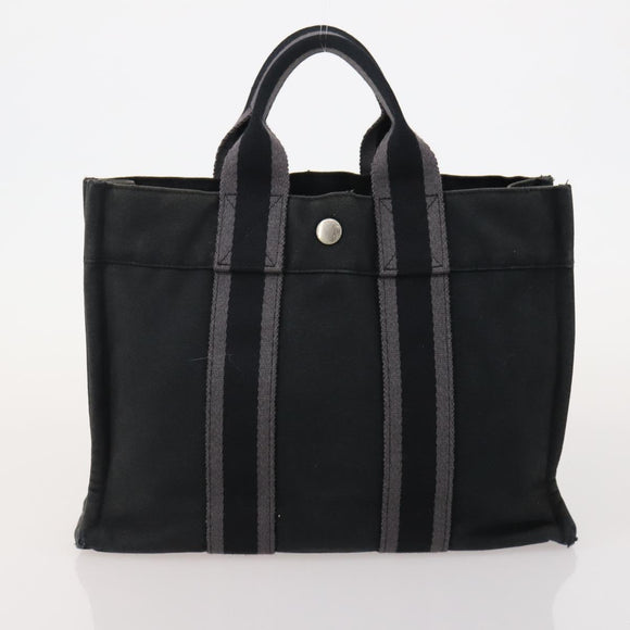 HERMES Fourre Tout Hand Bag Cotton 5 Set Red Gray Black Auth ti3989