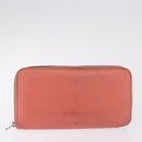 HERMES Pouch Canvas Leather 5 Set Beige Pink Purple Auth ti3991-2