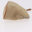 HERMES Pouch Canvas Leather 5 Set Beige Pink Purple Auth ti3991-24