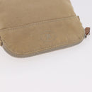 HERMES Pouch Canvas Leather 5 Set Beige Pink Purple Auth ti3991-25