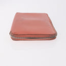 HERMES Pouch Canvas Leather 5 Set Beige Pink Purple Auth ti3991-4