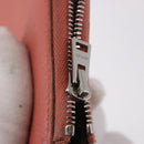 HERMES Pouch Canvas Leather 5 Set Beige Pink Purple Auth ti3991-7
