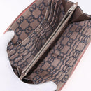 HERMES Pouch Canvas Leather 5 Set Beige Pink Purple Auth ti3991-8