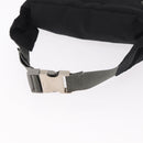 PRADA Sports Line Waist Bag Nylon Blue Silver Auth ti3992-7