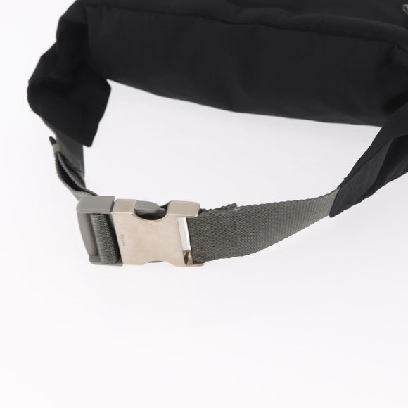 PRADA Sports Line Waist Bag Nylon Blue Silver Auth ti3992