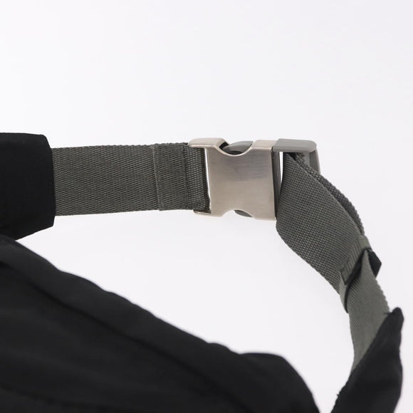PRADA Sports Line Waist Bag Nylon Blue Silver Auth ti3992