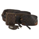 LOUIS VUITTON Monogram Clutch Bag 4 Set LV Auth ti3993-1