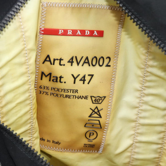 PRADA Sports Line Tote Bag Nylon Black Silver Auth ti3994