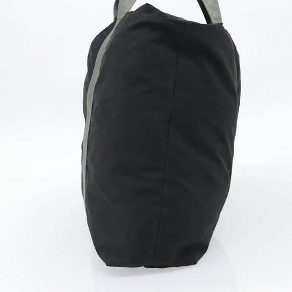 PRADA Sports Line Tote Bag Nylon Black Silver Auth ti3994
