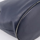 Christian Dior Purse Shoulder Bag Leather Navy Gold Tone Auth ti3995-16