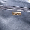 Christian Dior Purse Shoulder Bag Leather Navy Gold Tone Auth ti3995-11